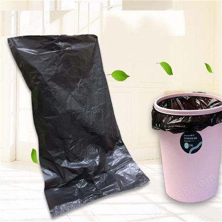 青岛垃圾袋 新料黑色平口式垃圾袋  加厚大号商用塑料垃圾袋