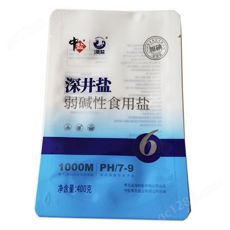 厂家定制海盐食品包装袋 青岛调料袋生产批发 印刷logo