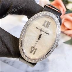 奢盟汇-VCA/梵克雅宝-女士腕表-白色波纹表盘-两个镶钻时标-梵克雅宝二手手表寄卖