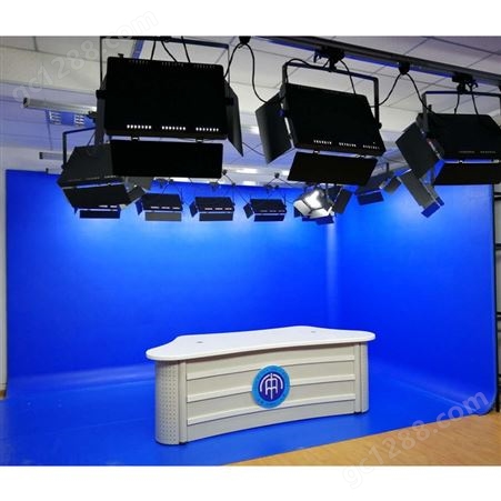 校园电视台建设 免刷抠像漆模块化拼接蓝绿箱 扇形蓝箱