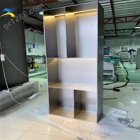 hlc373广州批发不锈钢钢板柜 金属置物柜展示书柜厂家定制