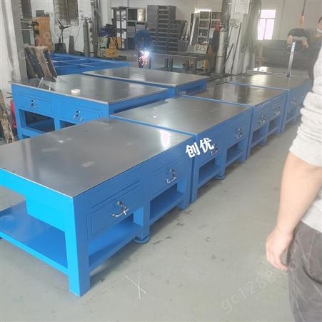 创优定制加厚钢板模具工作台_汽车模具维修台_大型重型模具桌全国配送