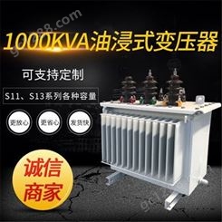 S13-M-1000KVA/10V/0.4kV油浸式变压器 低损耗全密封油浸式变压器
