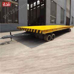 重载型平板拖车 50吨重钢运输车 短途周转平板车YG50