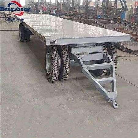 恒升平板拖车 牵引式平板拖车 全挂式平板拖车 大小吨位均可定制
