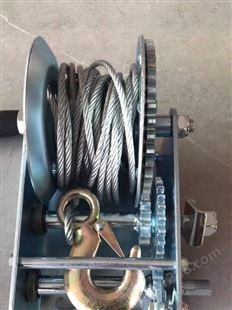 浙江手动绞盘机BHW-1600磅自锁式钢丝绳手摇绞盘