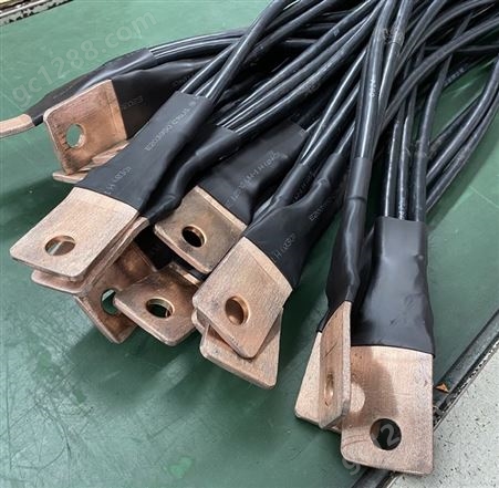 定制电缆端头 接电缆铜排 铜绞线软连接 铜编织带软连接 电缆接铜排加工
