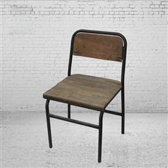 金属椅子厂家/仿木椅子定做/音乐餐厅椅子批发/餐吧桌椅定制厂家