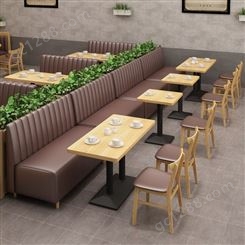 主题餐厅卡座西餐音乐餐厅沙发茶餐厅靠墙卡座奶茶店咖啡厅沙发桌椅组合
