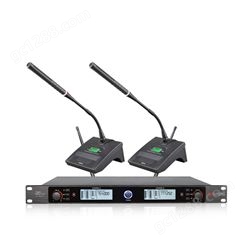 帝琪公司会议室多媒体系统方案设计扩音系统报价一拖二无线台式会议话筒DI-3802A