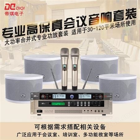 帝琪无线扩声系统配置大型多媒体会议室方案设计一拖二无线耳麦话筒DI-3802A