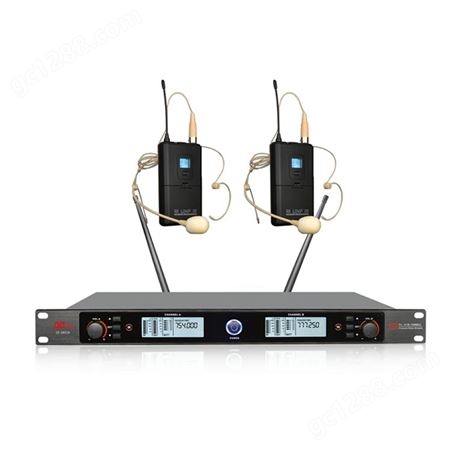 帝琪无线扩声系统配置大型多媒体会议室方案设计一拖二无线耳麦话筒DI-3802A