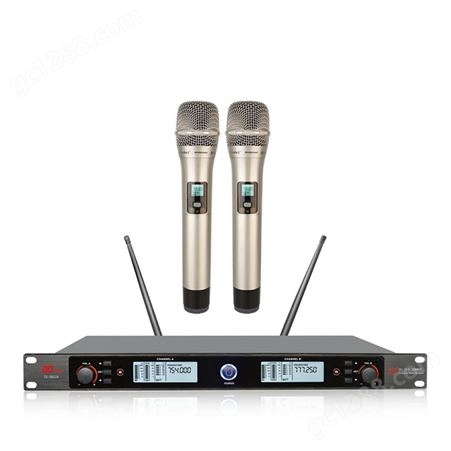帝琪公司会议室多媒体系统方案设计扩音系统报价一拖二无线台式会议话筒DI-3802A