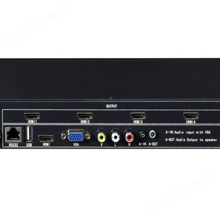 HDMI VGA RCA高清4画面拼接器 带USB高清4画面拼接器