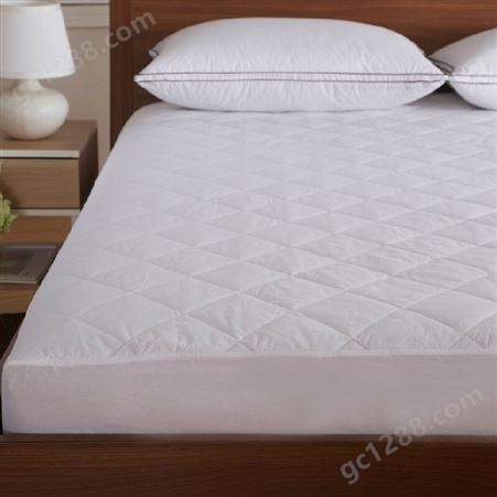 可定制尺寸宾馆床上用品酒店纯棉防羽布床笠款防滑防水床垫保护垫