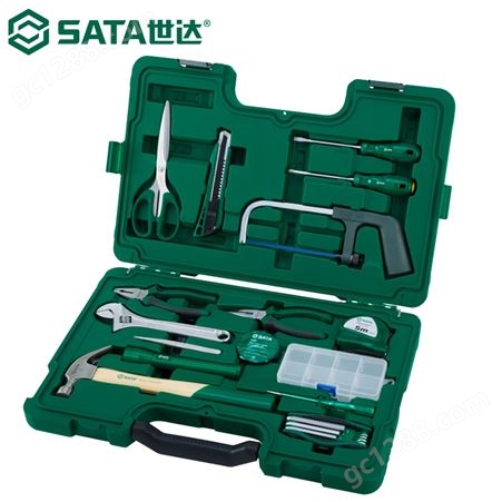 世达（SATA）06008 工具组套家用物业电工基本维修工具箱15件套