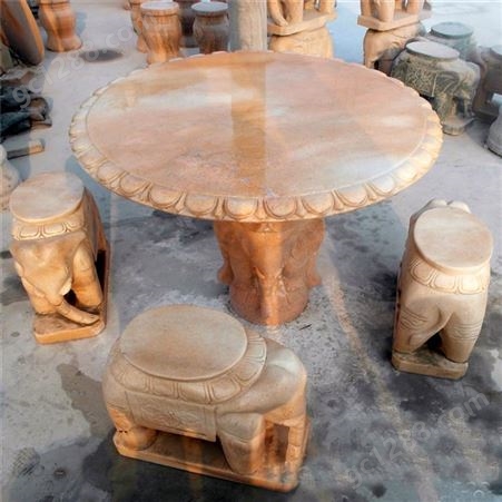 多年批发定制石桌石凳 庭院花园景区用品质保障规格全 石桌石凳