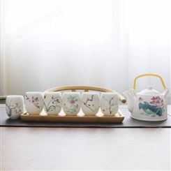 定窑亚光脂白陶瓷盖碗 家用功夫茶具套装定制logo 泡茶杯冲茶器