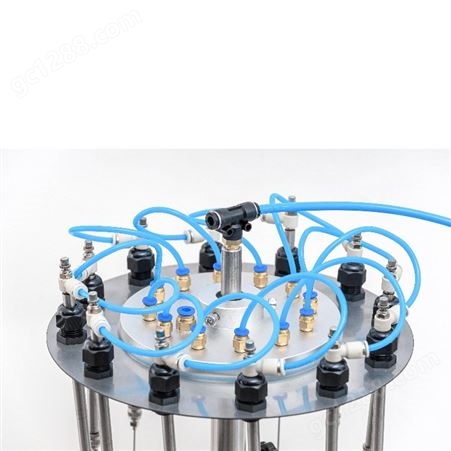 聚创环保圆形水浴氮吹仪 JC-WD-24，适用于试管、锥形瓶、离心管等不同规格的容器，圆形结构，转动自如，操作方便。