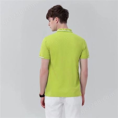 HM529款绿色polo衫 赣州广告衫 企业文化衫定制 慧蒙T恤衫批发