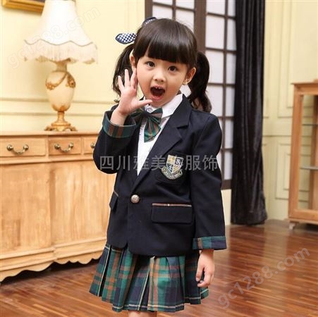 成都校服重庆小学生英伦小西服男女童套装幼儿园春秋装定制订做