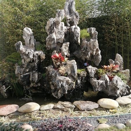 郑州尚庭景观承接庭院假山鱼池 水幕墙施工 鱼池过滤系统安装