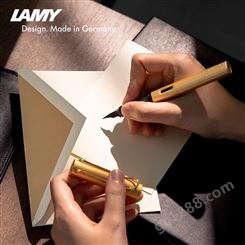 LAMY/凌美Lx50周年-钢笔 不锈钢镀铬笔尖0.5mm四色金属杆钢笔经典纪念版送笔筒 圣诞生日节日礼物 批发包邮