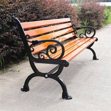 昆明铸铝公园椅 1.5米长条靠背休闲椅