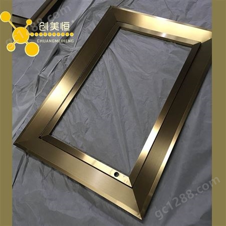 不锈钢镜面板 八角花围钛金边框定制