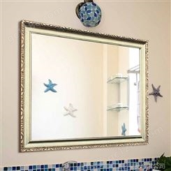 厂家生产订做卫生间卫浴镜子 酒店浴室镜 欧式长方形镜子框 PS发泡