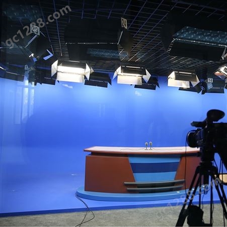 真三维虚拟场景 校园电视台演播室搭建 新闻栏目实景搭建