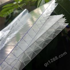 燚塑拜耳耐力板阳光板 8毫米透明PC阳光板三层米字格
