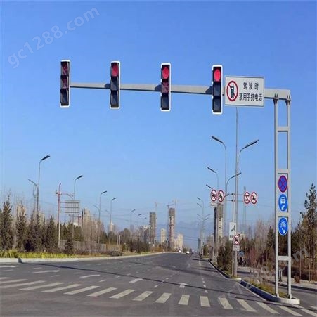 定制L型信号灯杆 十字路口红绿灯信号杆