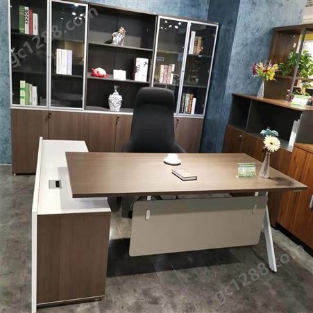 办公桌老板桌总裁桌大班台中式油漆贴木皮经理主管桌2米