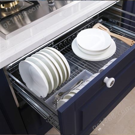 全屋订制雅赫软装厨房洗碗柜定做 阳台橱柜大理石测量定做