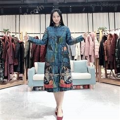 深圳品牌【宝莱国际】长款羽绒服 品牌折扣女装